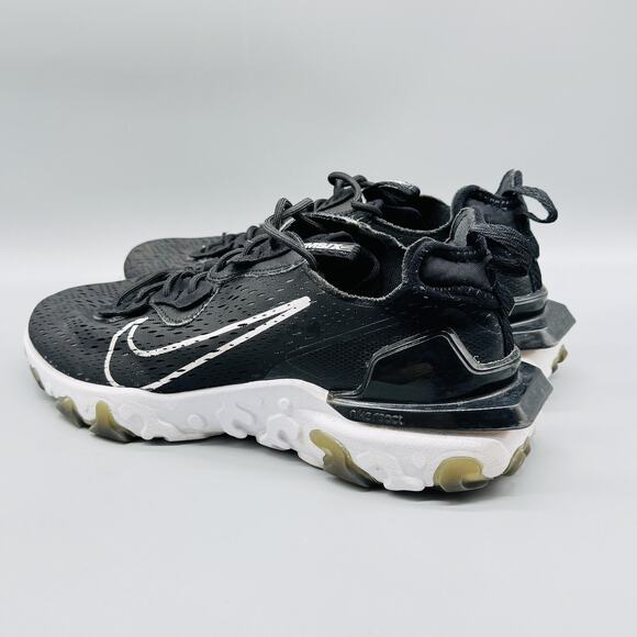 Nike Shoes Mens 9 Black React Vision Athletic Running Sneakers Low Top Lace Up - Picture 5 of 11